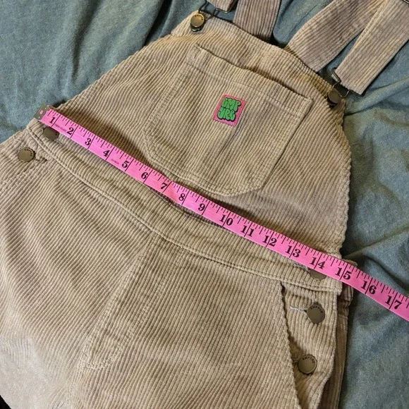 Empyre Suzie Khaki Corduroy Overalls Womens M Streetwear Utility - Picture 12 of 15
